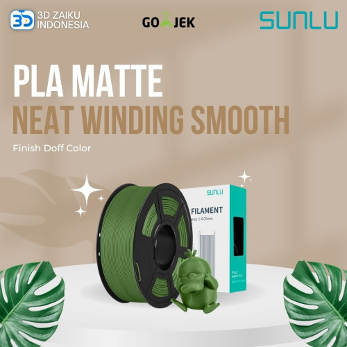 SUNLU 3D Printer Filament PLA Matte Neat Winding Smooth Finish Doff Color